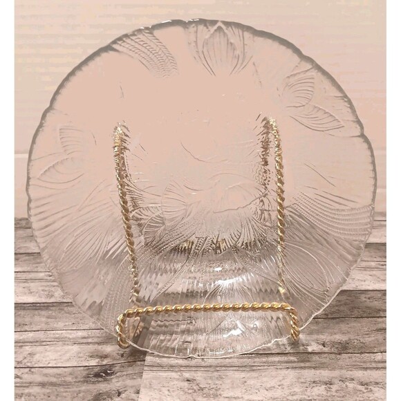 Set Of 4 Canterbury Crocus Clear Glass  Salad Bowls 6.25" Arcoroc - Picture 3 of 10